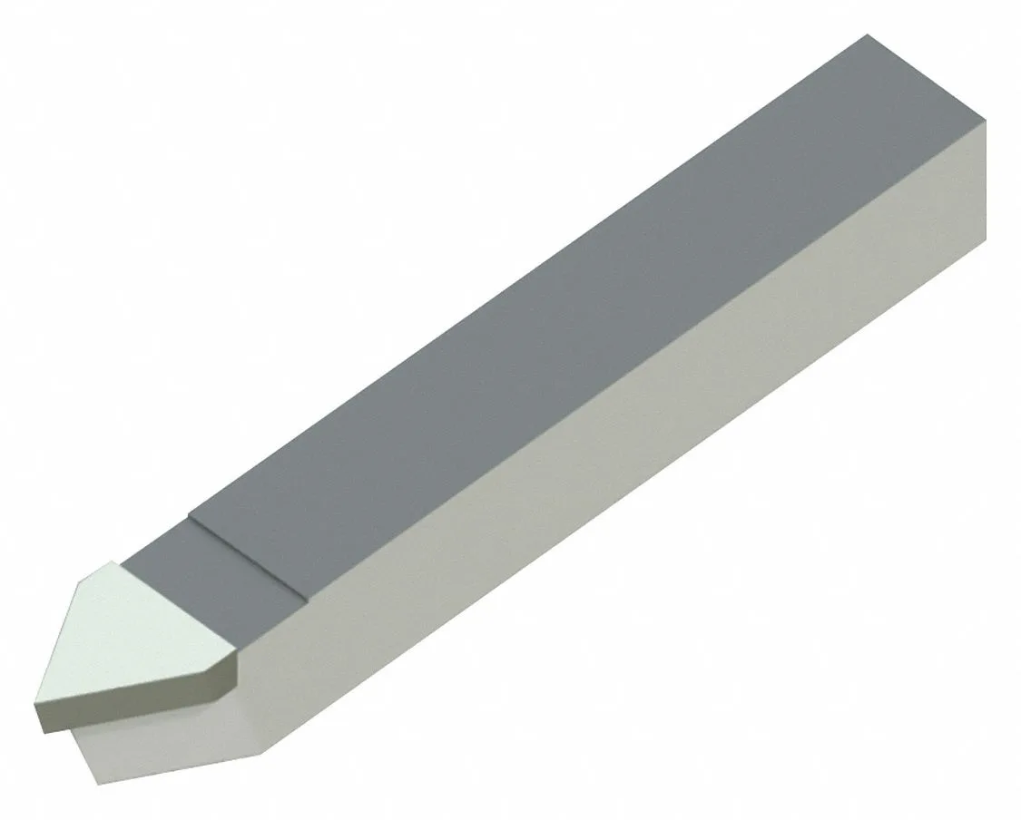 Micro 100 E-5 brazed tool bit, 5/16 inch shank, carbide tip, zinc finish