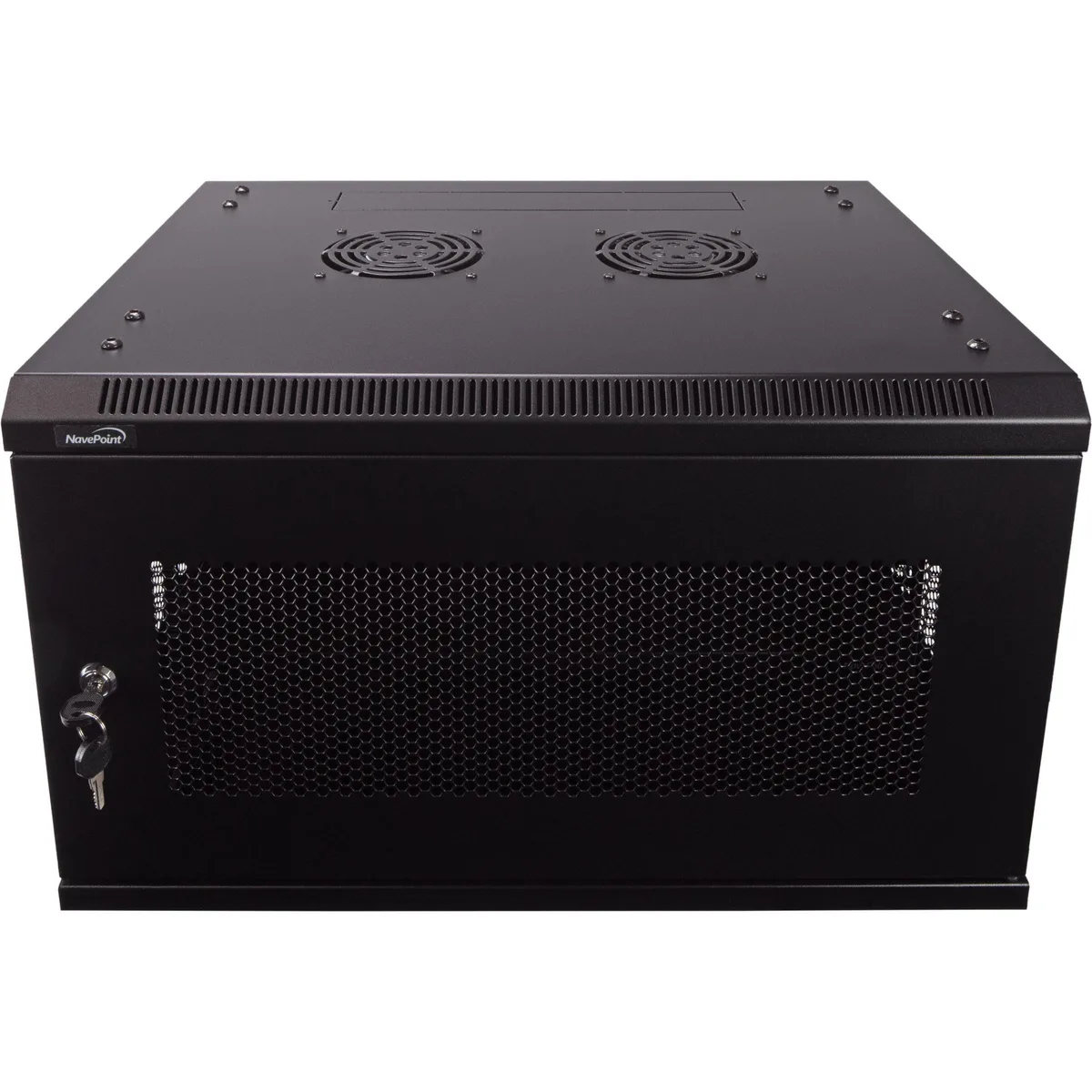 NavePoint NavePoint 6U Wallmount Perforated Cabinet 450mm Depth with Shelf, Fans — product photo