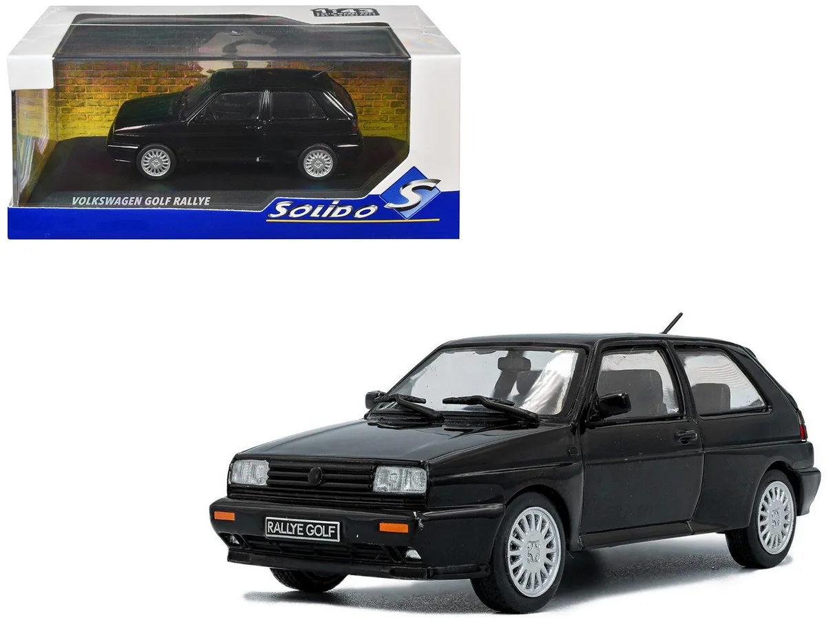 Solido Solido 1989 Volkswagen Golf Rallye G60 Black 1/43 Diecast hobby collectible — product photo