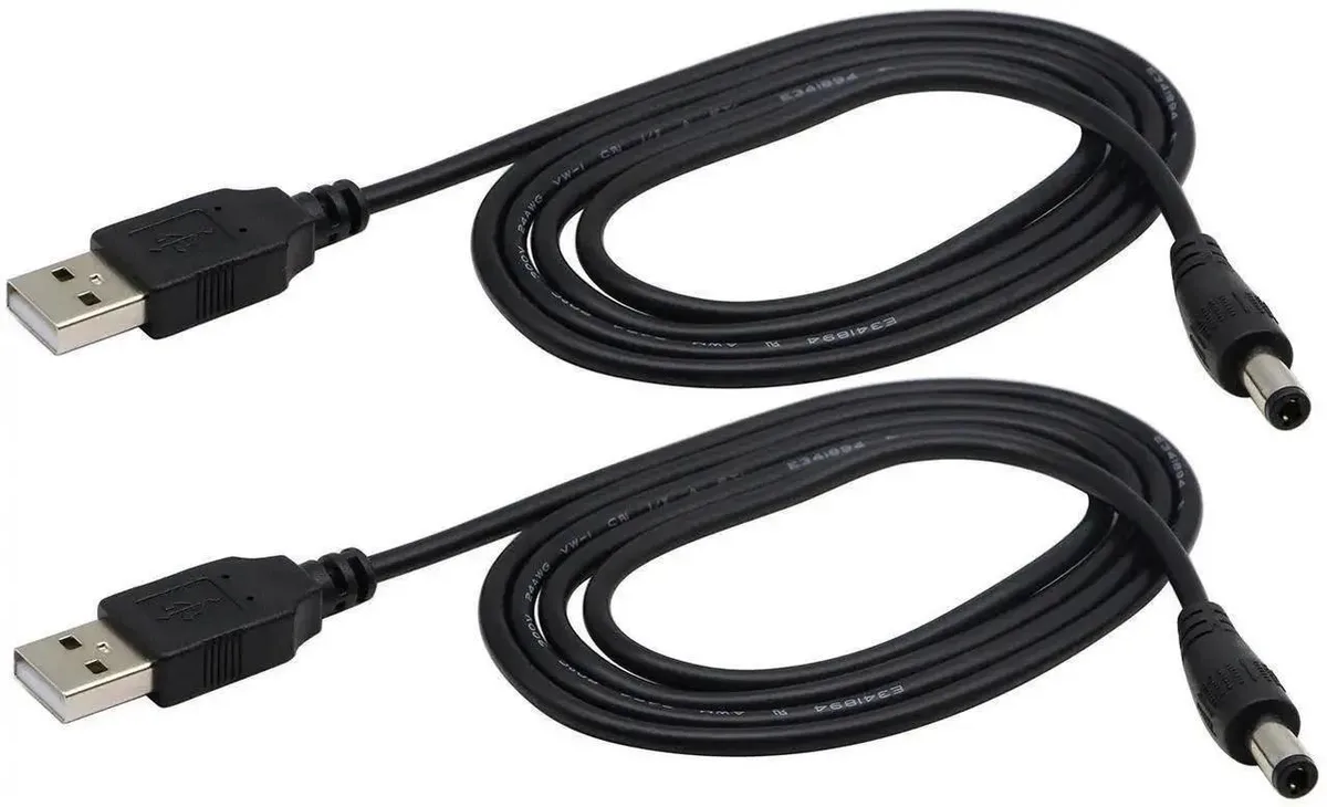 SMUGDESK SMUGDESK 2-Pack USB 2.0 A to DC 5.5x2.5mm Power Cable 1M 3.3FT — product photo