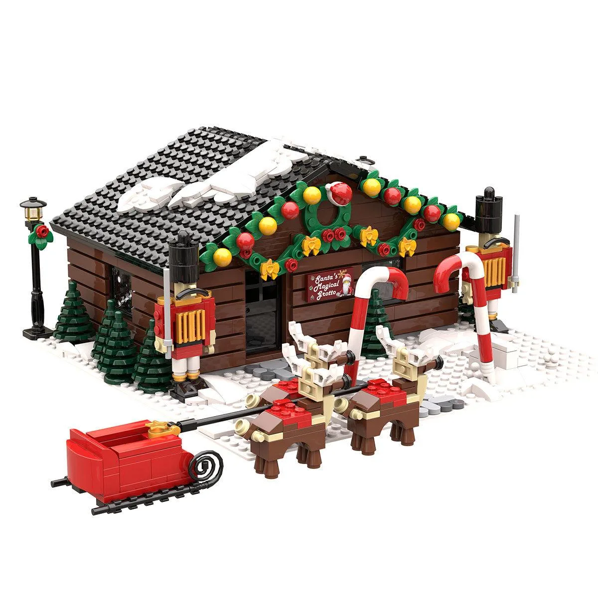 ZITIANYOUBUILD ZITIANYOUBUILD MOC-205317 Street Scene Santas Grotto Building Blocks Set 1335PCS — product photo