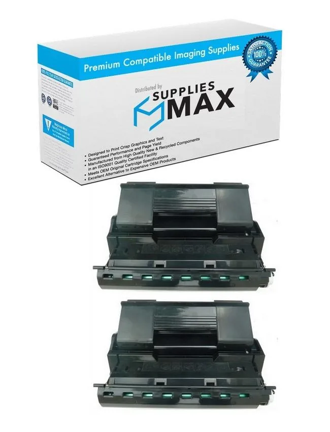 SuppliesMax SuppliesMax Compatible Toner Cartridge 2/PK 20000 Page Yield Black for Okidata B720DN/B720N — product photo