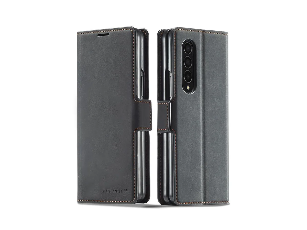 BONAEVER BONAEVER Samsung Galaxy Z Fold 3 5G 2021 PU Leather TPU Wallet Case Card Stand Magnetic — product photo