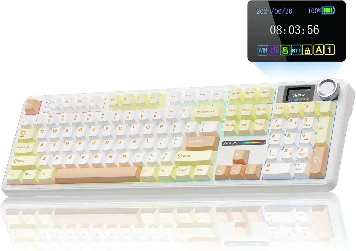 TUKO TUKO F108 PRO Wireless Mechanical Gaming Keyboard 104 Keys 8000mAh — product photo