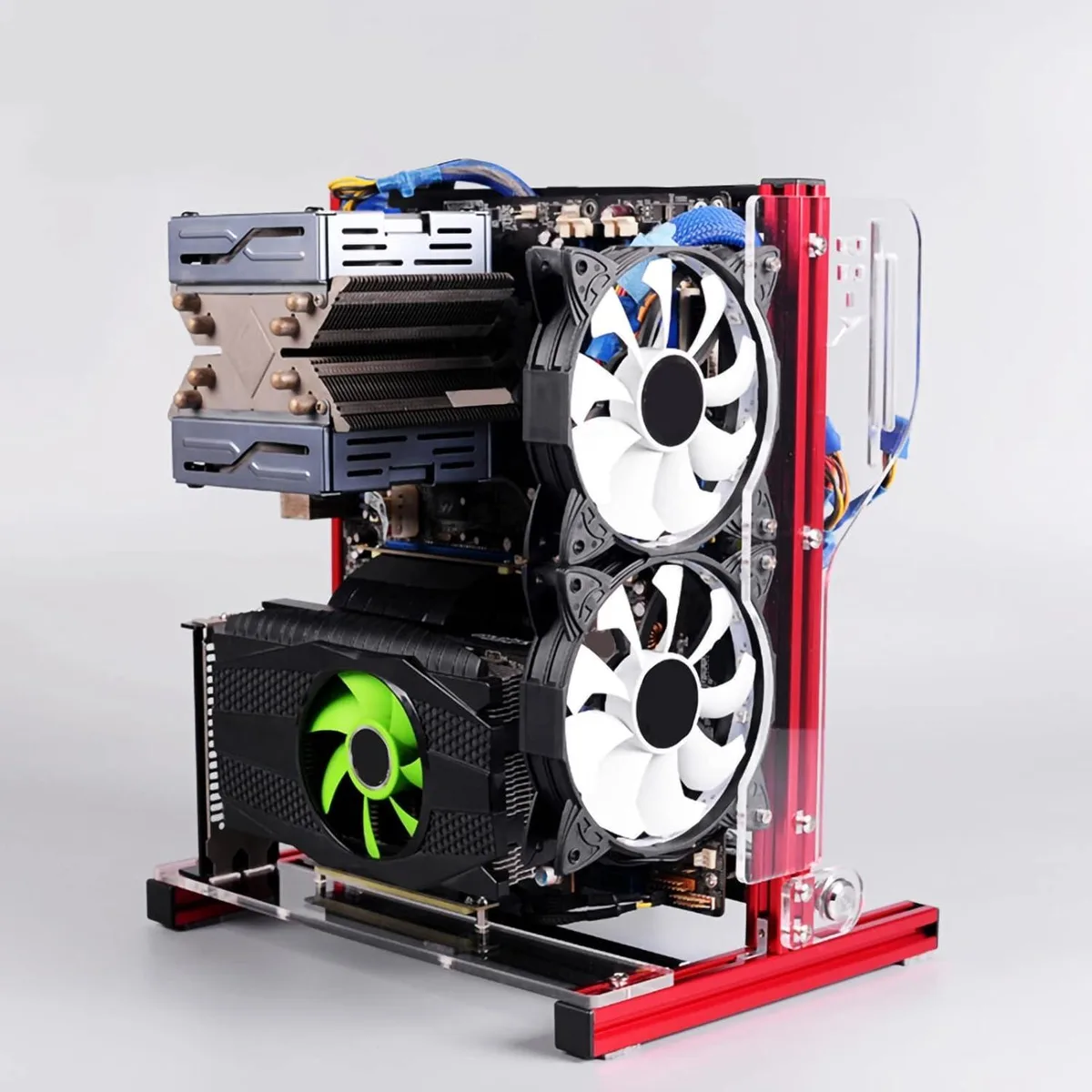myVolts myVolts Open Frame Server Chassis Aluminium 20x20 Red — product photo