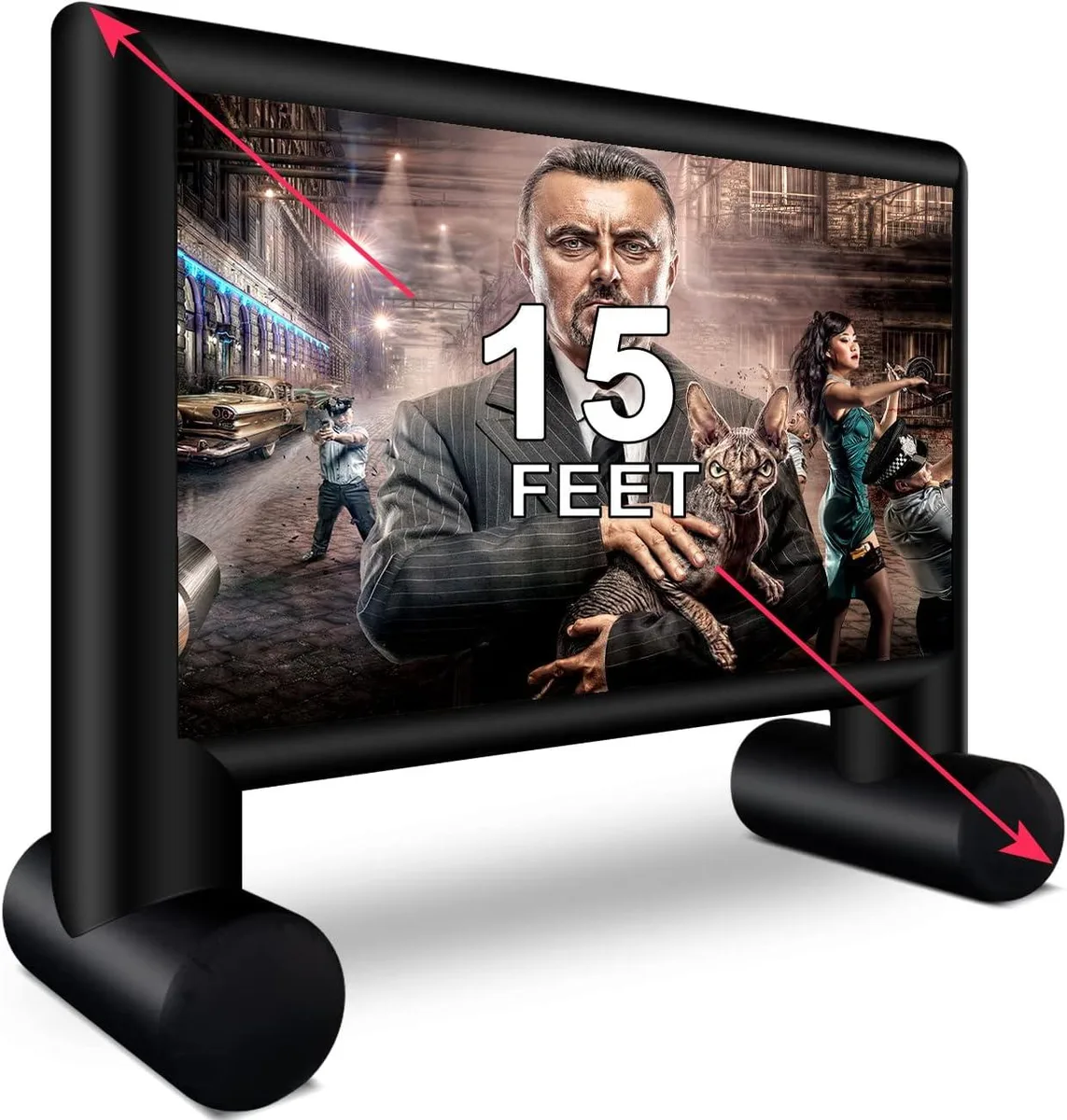 PISKEKAT PISKEKAT 15ft Inflatable Projector Screen Office Equipment — product photo
