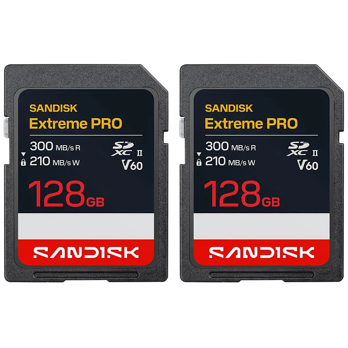 SanDisk SanDisk Extreme PRO SDXC UHS-II V60 128GB memory card — product photo