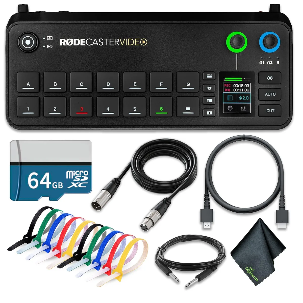 RODE Microphone RODECaster Video All-in-One Production Console 64GB Bundle — product photo