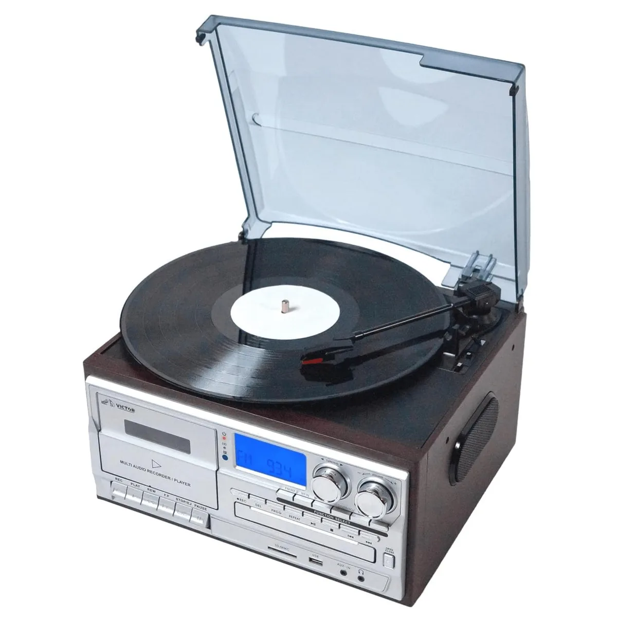 Victor Victor Cosmopolitan 8-in-1 Turntable Music Center Brown — product photo