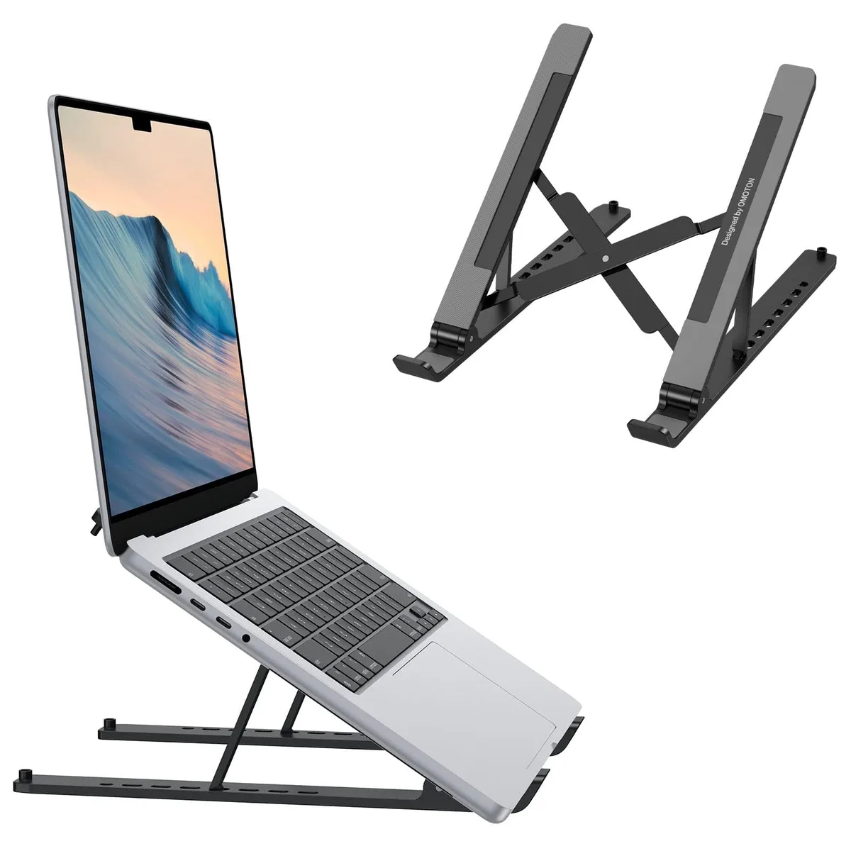 OMOTON la02-slbk Laptop Stand 7-Level Adjustable 10-15.6" Black — product photo