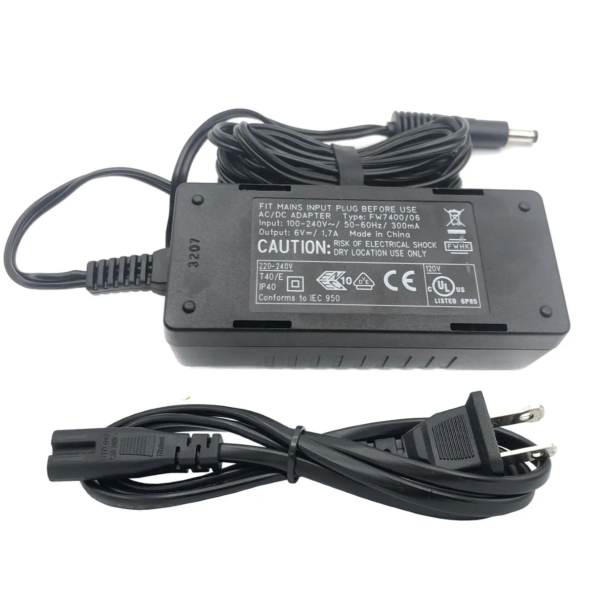 Promethean AV Distribution Limited Promethean AV Distribution Limited FW7400/06 6V 1.7A 10W power adapter — product photo