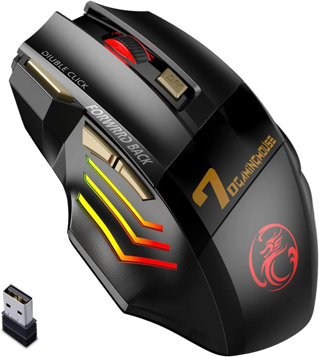 Hitoor Hitoor Gaming Mouse 5500 DPI 7 Buttons Black — product photo