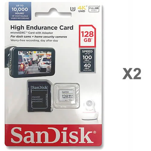 SanDisk SanDisk High Endurance 128GB microSDXC Class 10 2-pack SDSQQNR-128G-GN6IA — product photo