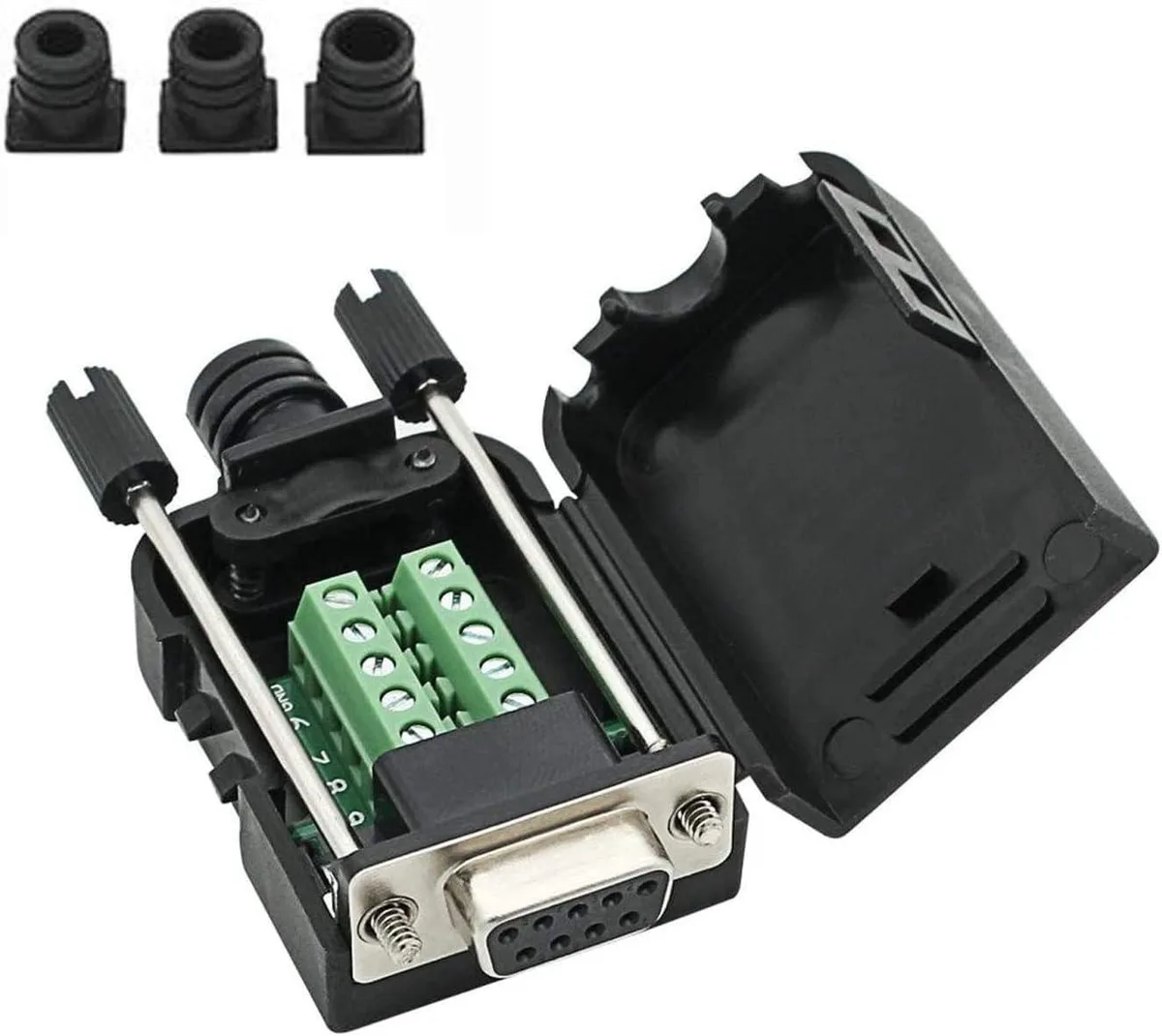 Vszerda Vszerda DB9 Breakout Connector RS232 D-SUB Male to Screw Terminals with Case — product photo