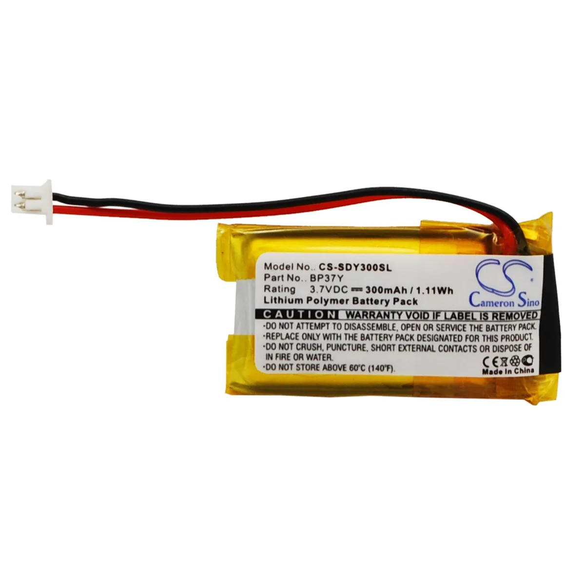 Cameron &amp; Co Cameron &amp; Co DS-CS-SDY300SL 3.7V 300mAh Li-Polymer training aid — product photo