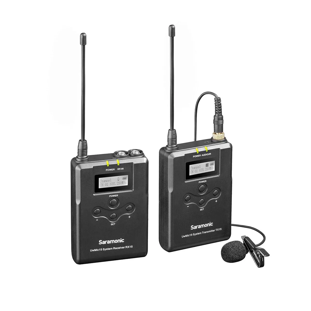 LORDWORLD LORDWORLD UwMic15 16-Channel UHF Wireless Lavalier Microphone System Red — product photo