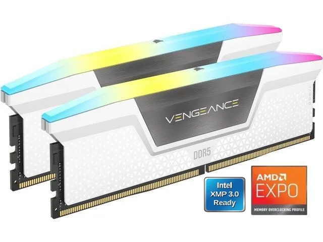 Corsair Corsair CMH32GX5M2N6000Z36W Vengeance RGB 32GB (2 x 16GB) DDR5 6000 CL36 desktop RAM — product photo