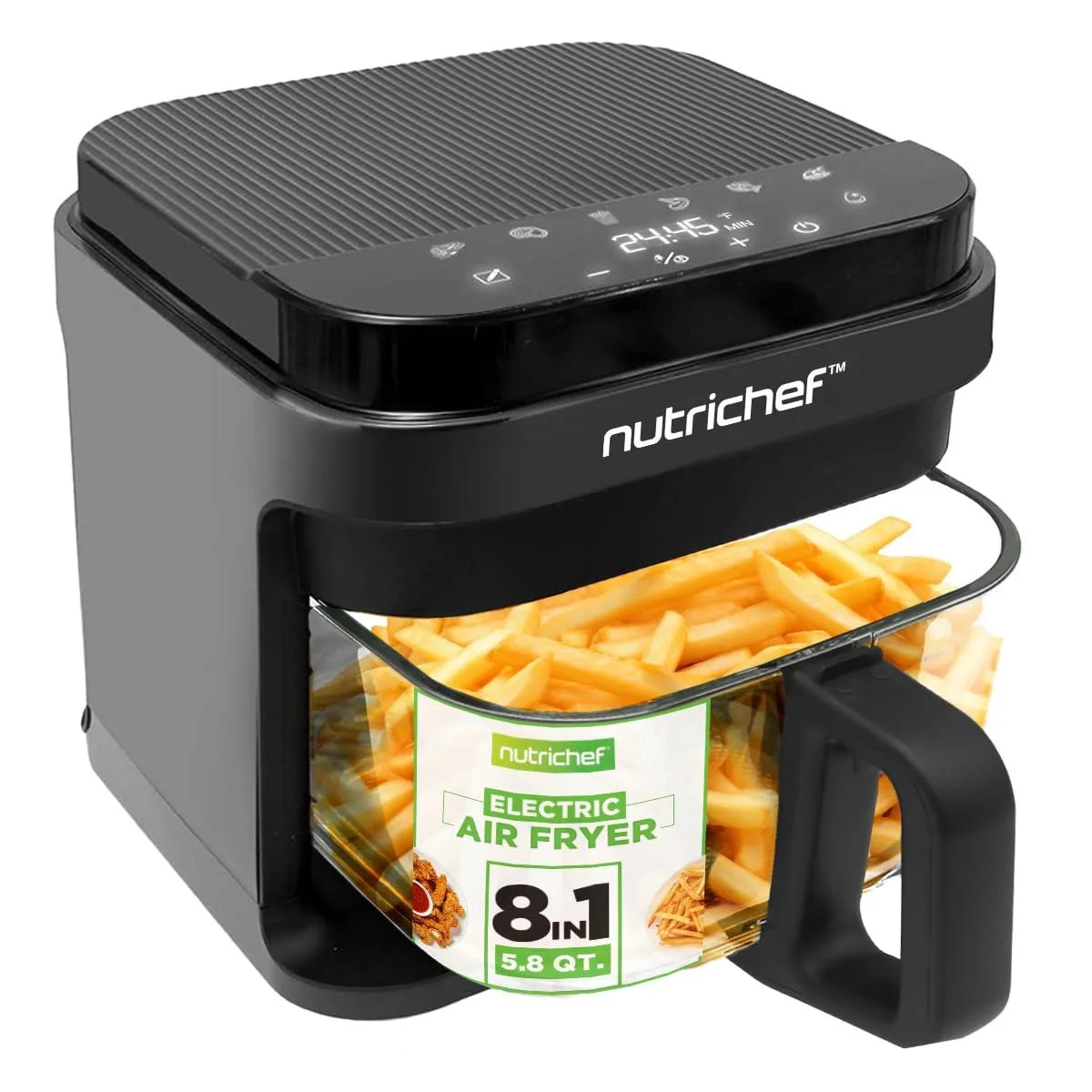  NutriChef NCAF539TB 5.8 Quart Air Fryer Grey — product photo