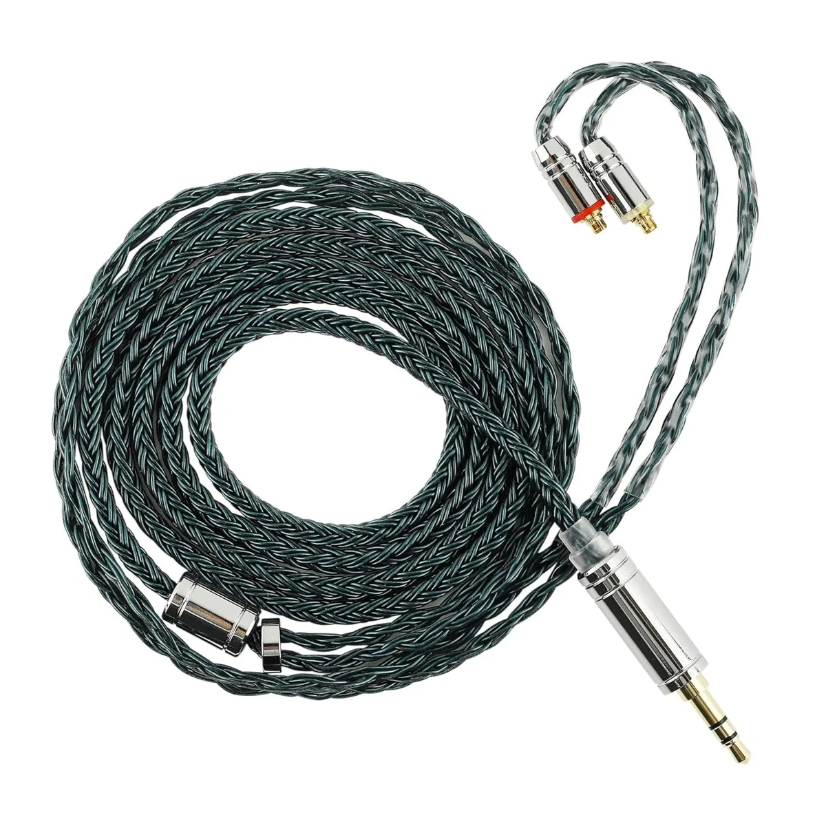 Brainwavz Brainwavz Tripowin Zonie IEM Cable 16 Core Silver Plated 1.25m MMCX 3.5mm Moss — product photo