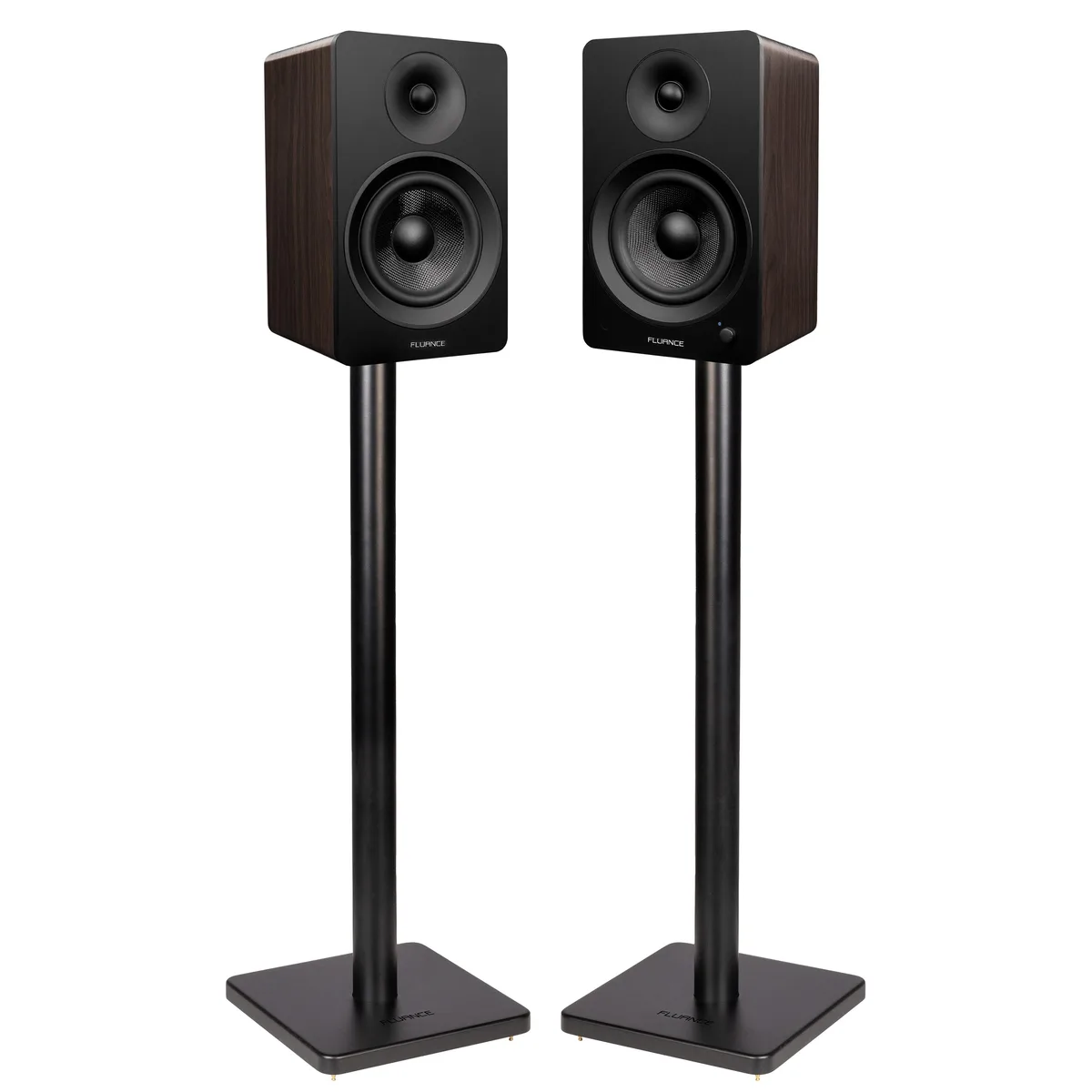 Fluance Fluance Ai61 2.0 Powered Bookshelf Speakers 6.5" 120W Bluetooth 5 Natural Walnut with Stands — product photo