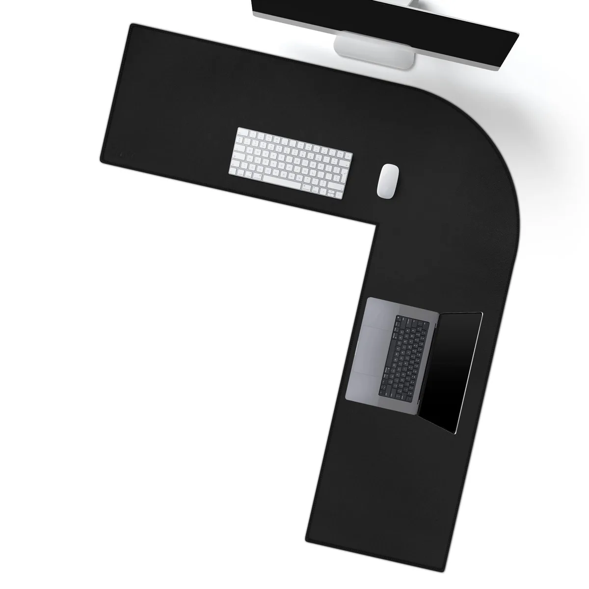  Keychron LMM11121-L L-Shaped Desk Pad 47.2" x 43.3" Black — product photo