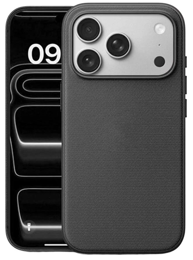 Nakedcellphone Nakedcellphone Woven Case for iPhone 17 Pro Matte Black — product photo