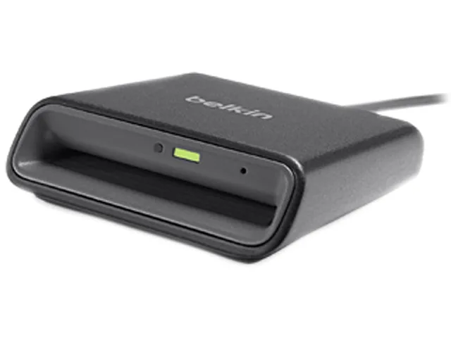 Black Belkin F1DN005U USB 2.0 smart card reader