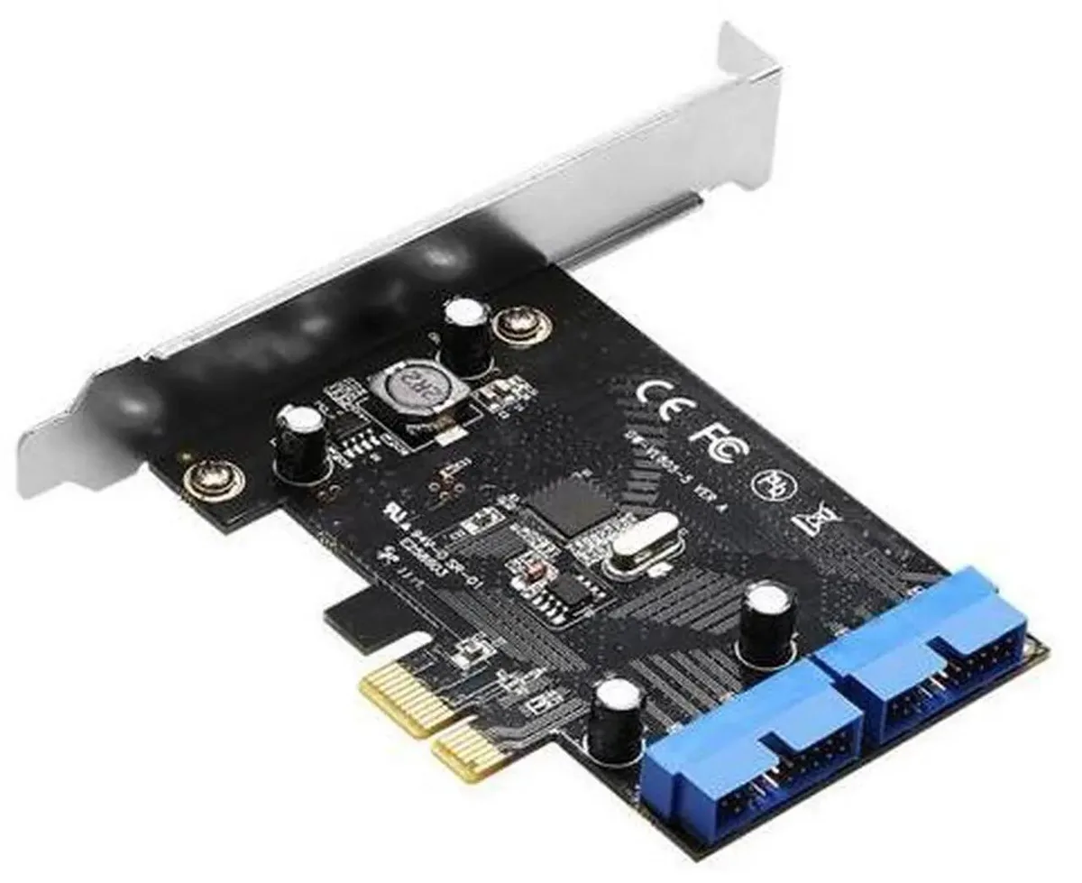 SMUGDESK SMUGDESK PCIe x1 to Dual 20-Pin USB 3.0 Header Card with Low-Profile Bracket — product photo