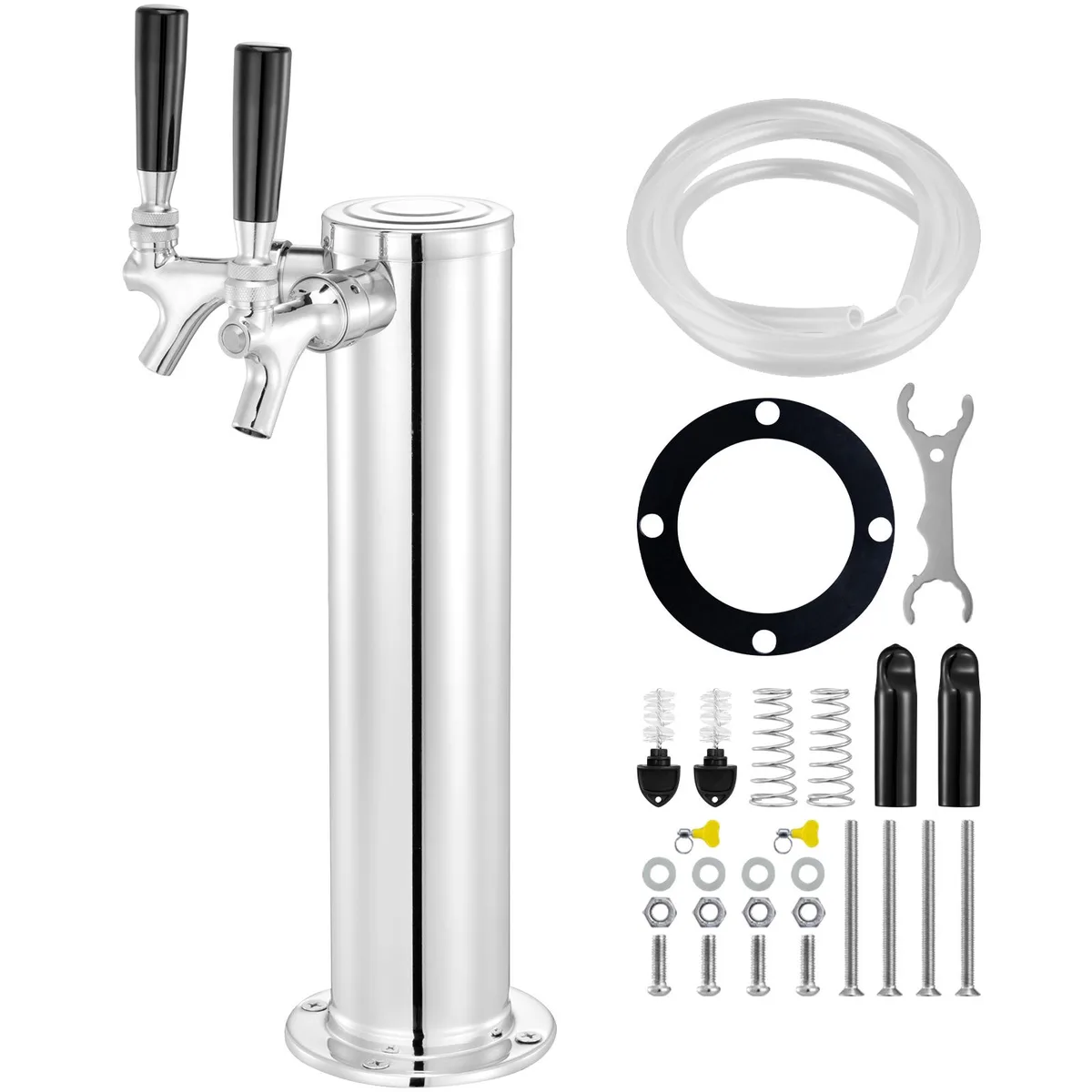 VEVOR VEVOR Dual Tap Draft Beer Tower Dispenser Stainless Steel 5.91 in — product photo