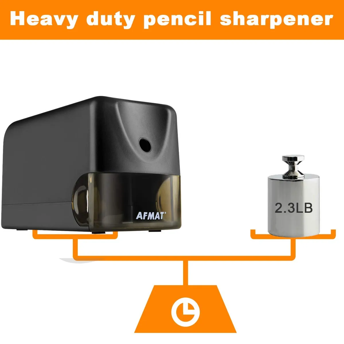 AFMAT PS13 electric pencil sharpener, compact desktop unit, matte finish