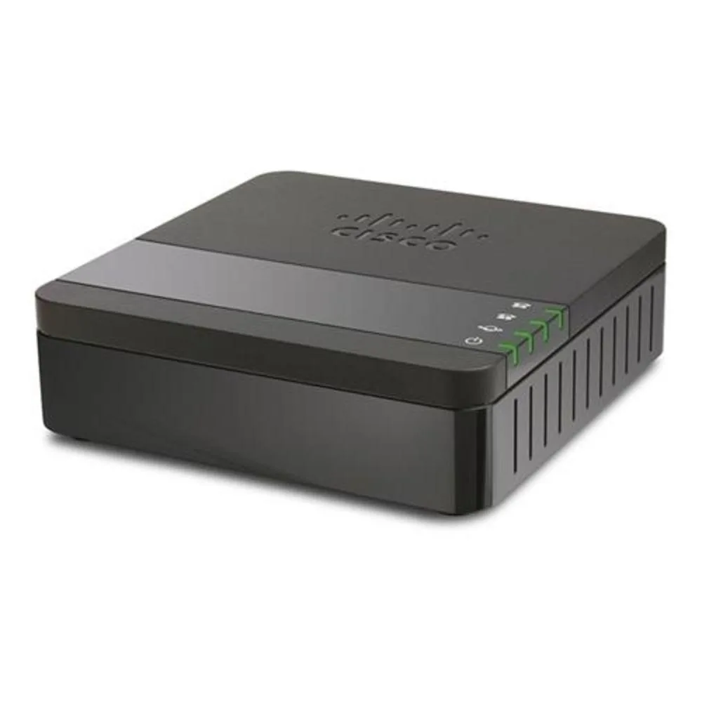Cisco Systems, Inc. Cisco Systems, Inc. ATA1923PWK9 2-port VoIP adapter with router — product photo