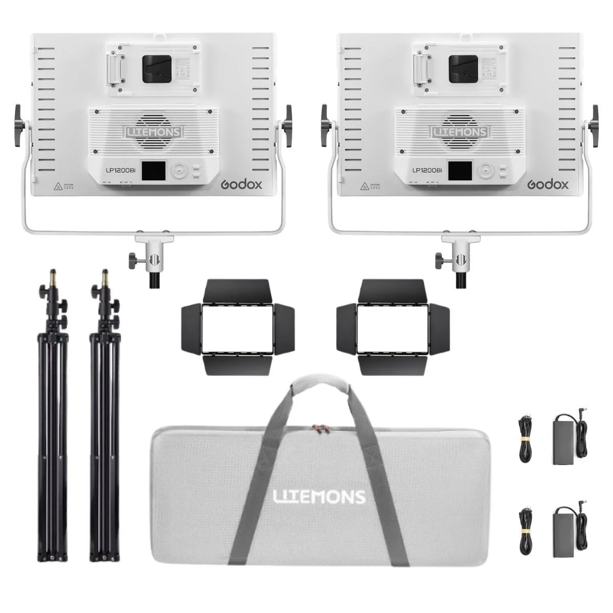 Godox Photo Equipment Co. Ltd Godox Photo Equipment Co. Ltd Litemons LP1200Bi 120W Bi-Color LED 2-Light Panel Kit studio — product photo