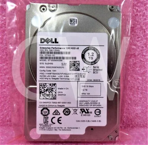 DELL DELL ST1200MM0088 1.2TB 10K RPM 12Gb/s 2.5" SAS internal hard drive — product photo