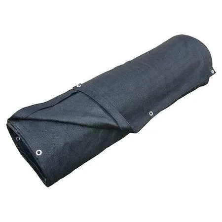 Black polyethylene windscreen roll 4 ft by 165 ft with grommets
