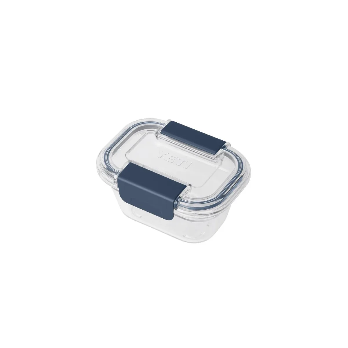 Small red rectangular food container with locking lid