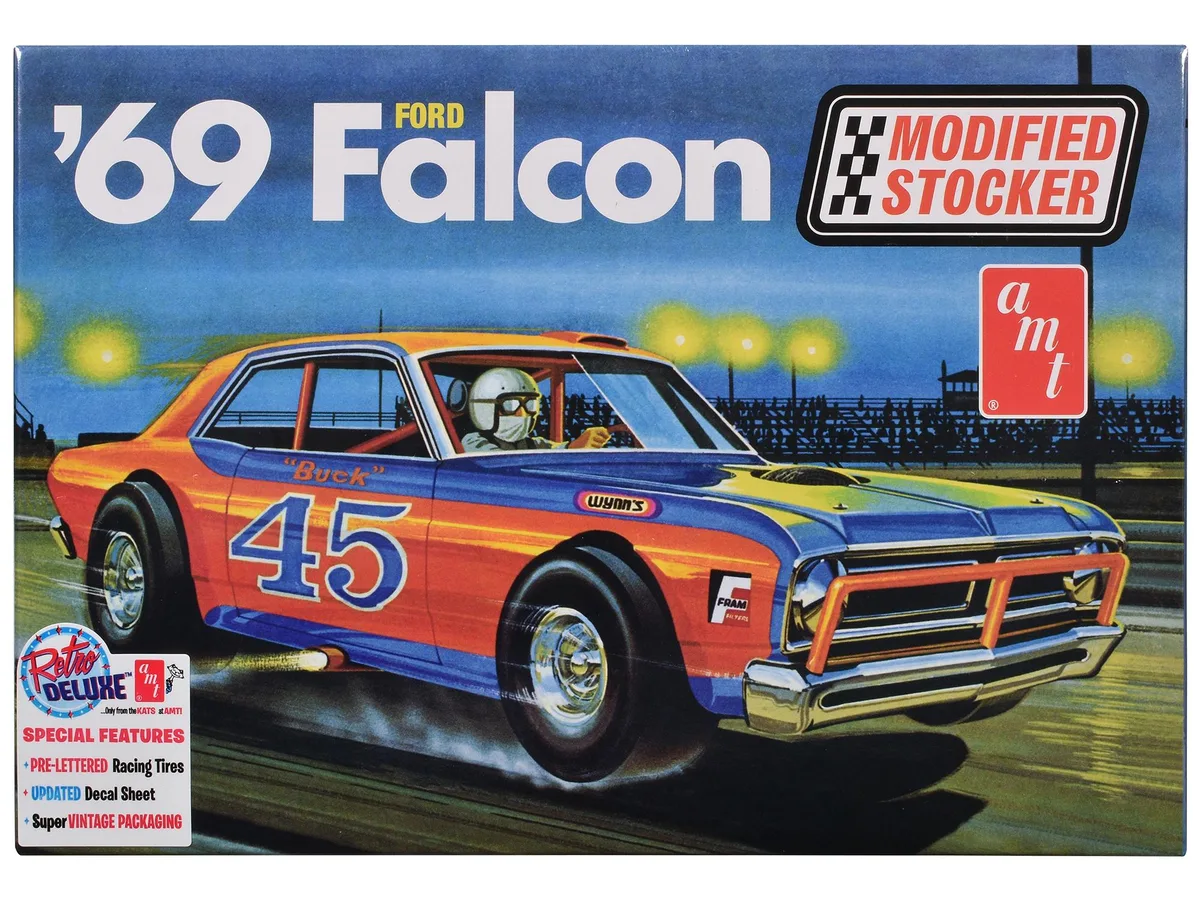 AMT AMT AMT1446 1/25 Scale 1969 Ford Falcon Modified Stocker Hobby Collectible — product photo
