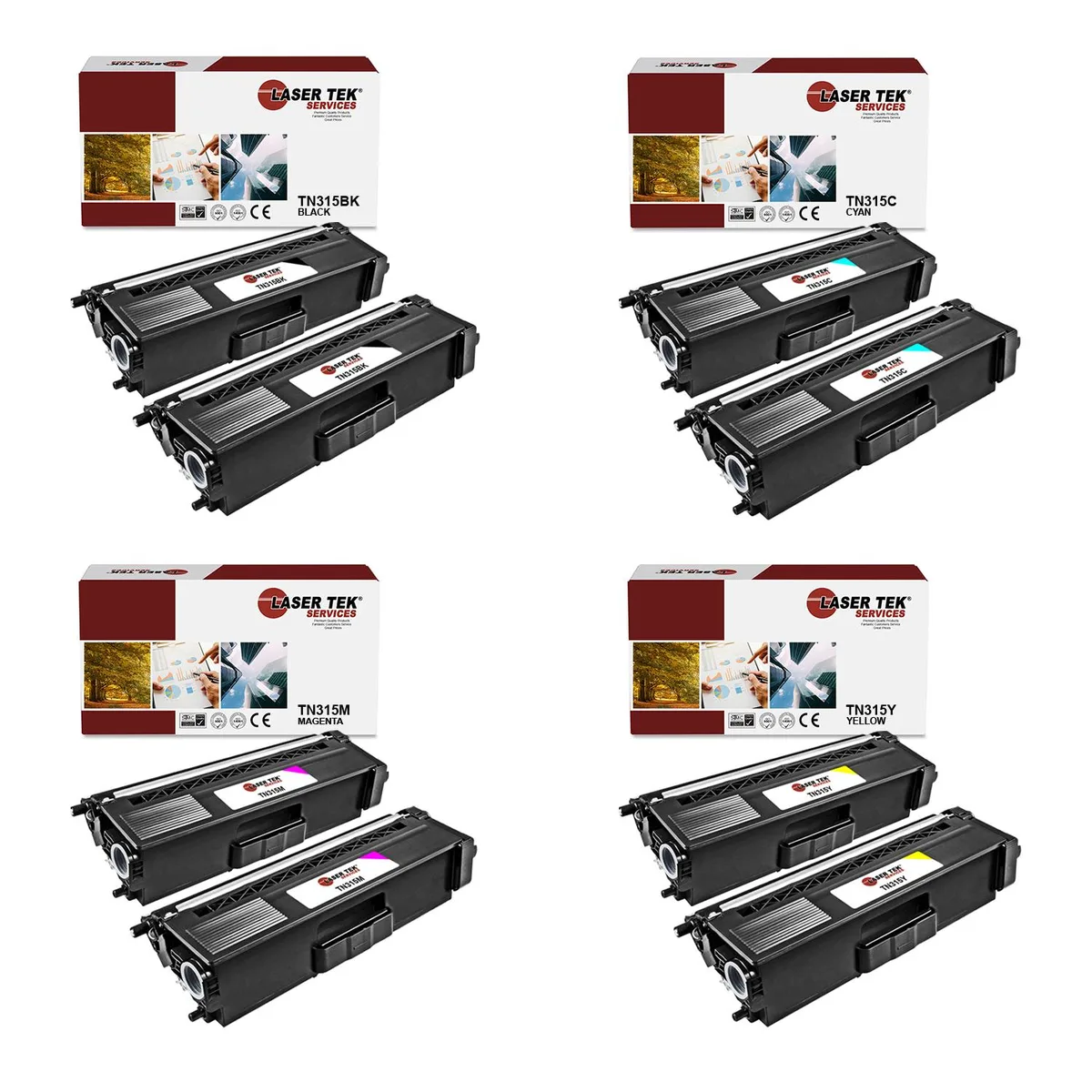 Laser Tek Services Laser Tek Services TN315 8-pack toner cartridge 6000/3500 pages — product photo