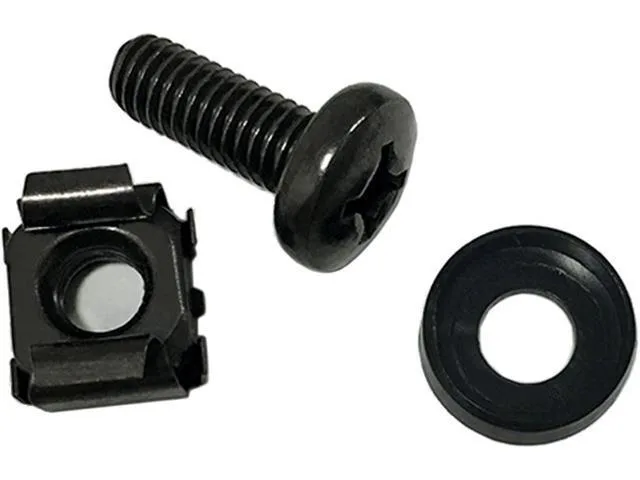 LORDWORLD LORDWORLD 60-Pack M6 x 16mm Screws &amp; Cage Nuts Black server accessory — product photo
