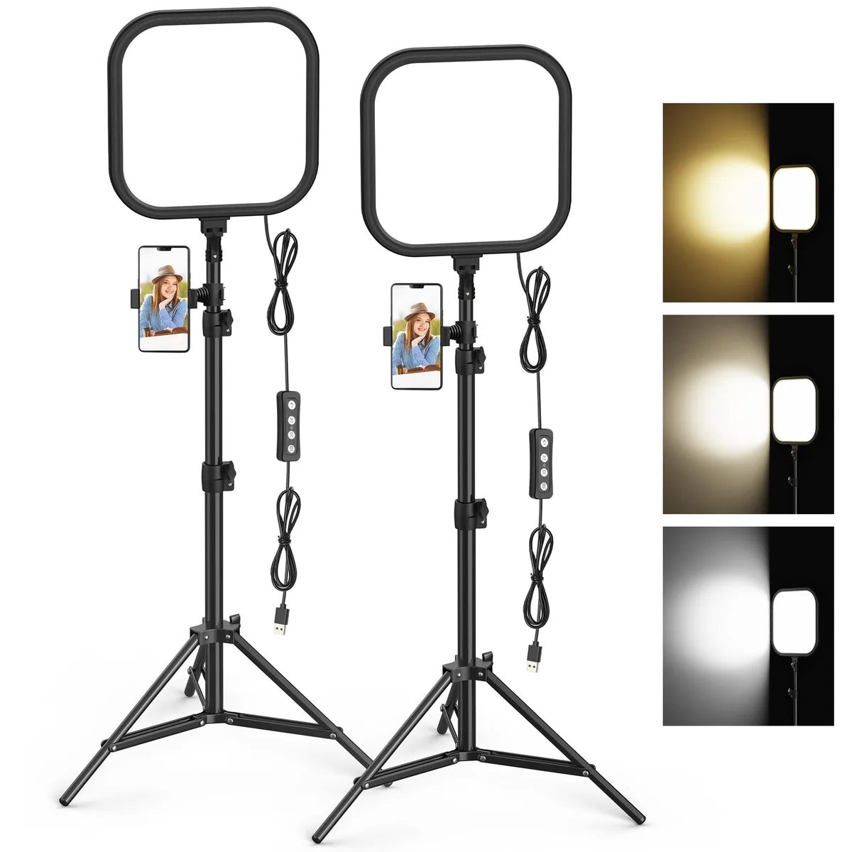  Neewer US-L220X2 2Pack 15W LED Video Light Kit 78" Tripod 2500-8500K — product photo