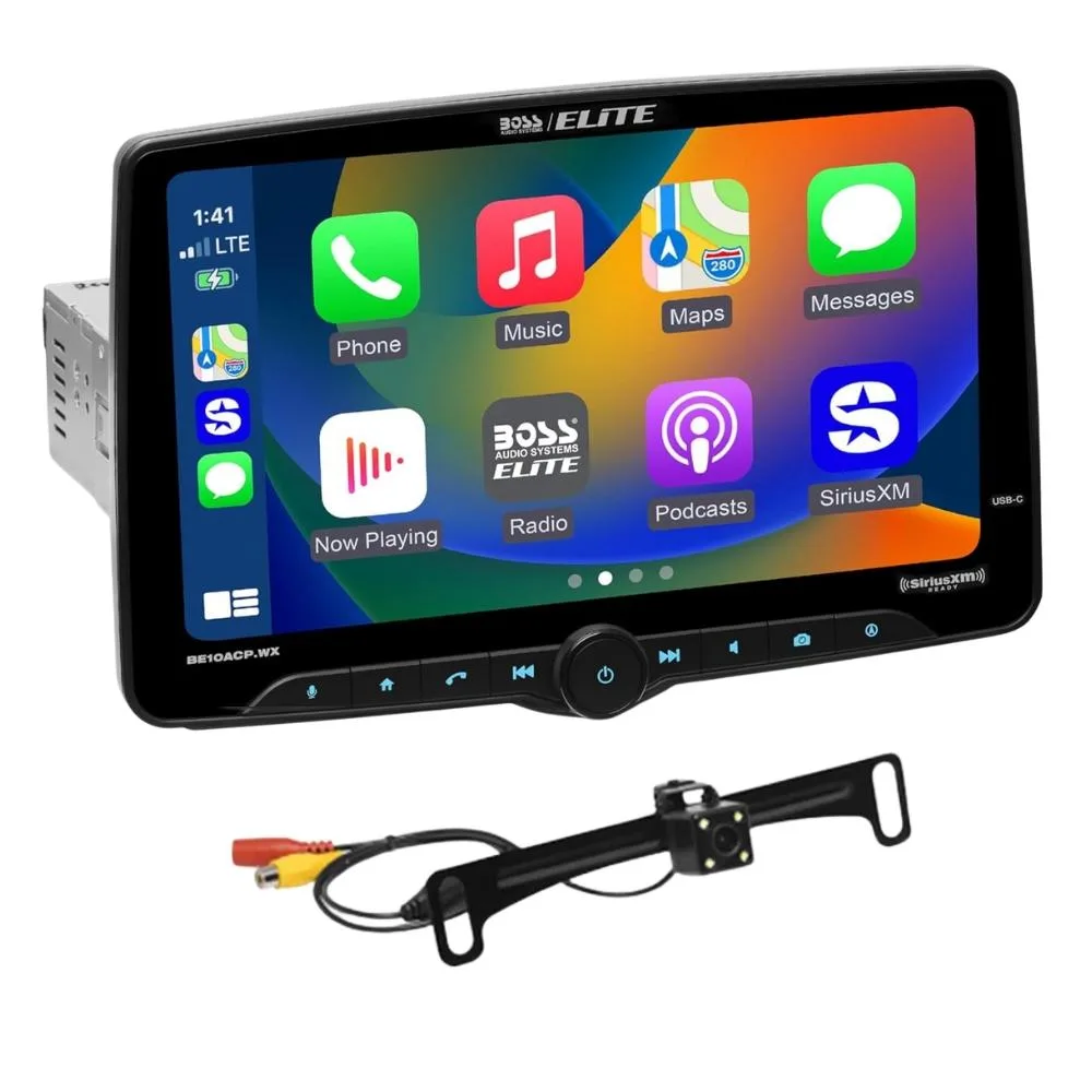 BOSS AUDIO SYSTEMS BOSS AUDIO SYSTEMS Elite BE10ACP.WXC 10.1" Receiver &amp; License Plate Camera — product photo
