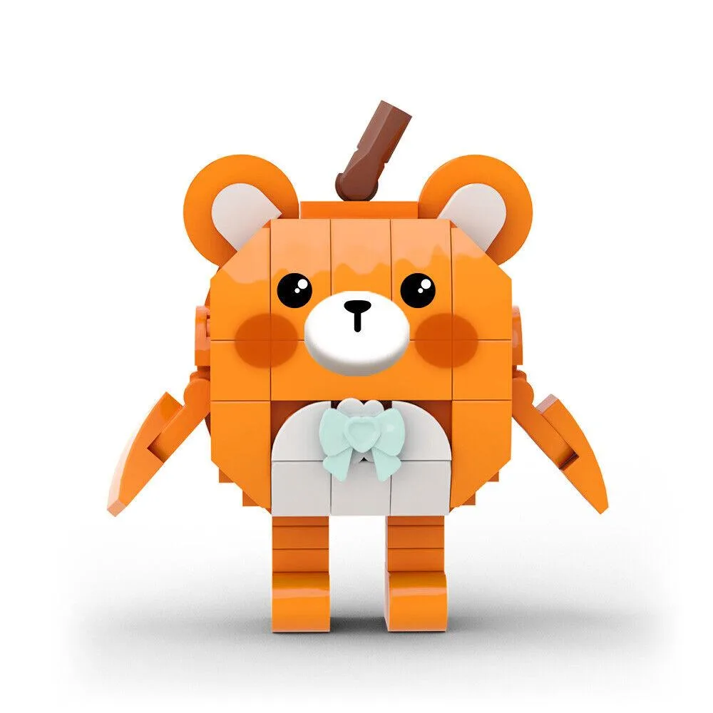 ZITIANYOUBUILD ZITIANYOUBUILD Orange Bear 103 Pieces MOC Building Set — product photo