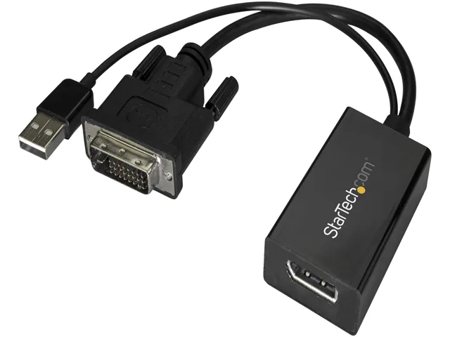 STARTECH STARTECH DVI2DP2 DVI to DisplayPort audio video converter 1920x1200 60Hz USB power — product photo