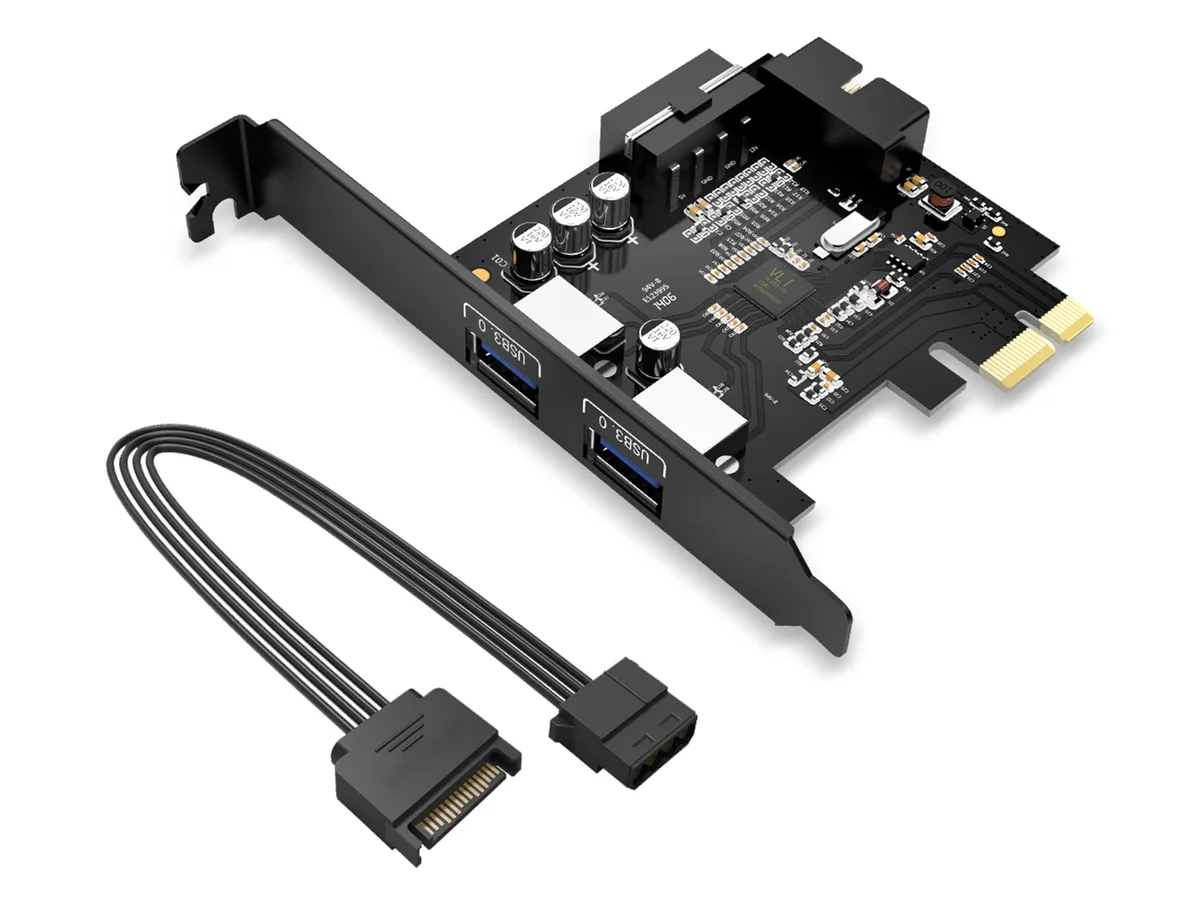 Orico Orico PVU3 2-Port USB 3.0 PCIe Expansion Card 20-Pin Internal Black — product photo