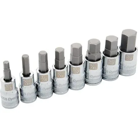 Dynamic Dynamic D018018 1/2" Drive 8 Piece SAE Hex Socket Set 1/4 — product photo