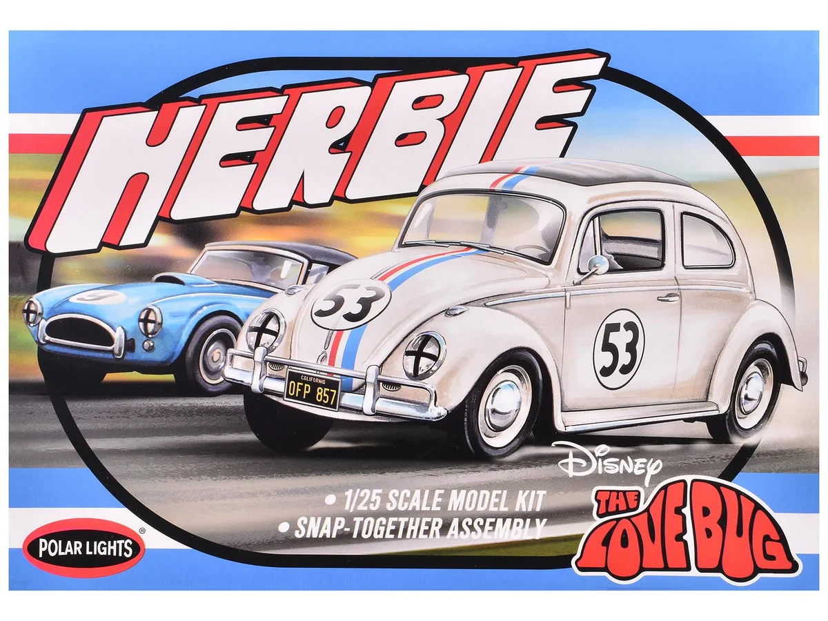 Polar Lights Polar Lights POL1005 Herbie The Love Bug 1/25 Scale Snap Model Kit (1969) hobby collectible — product photo
