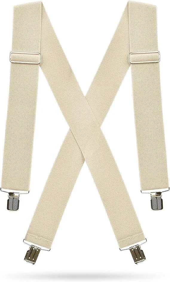 Hold'Em Hold'Em X-Back Suspenders Beige 30-46in — product photo
