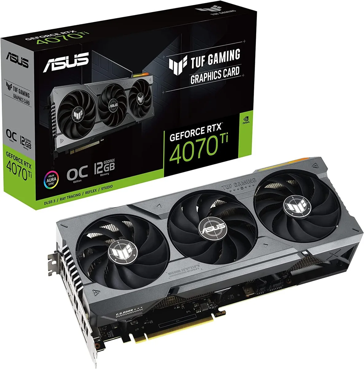 ASUS ASUS TUF Gaming GeForce RTX 4070 Ti OC Edition graphics card — product photo