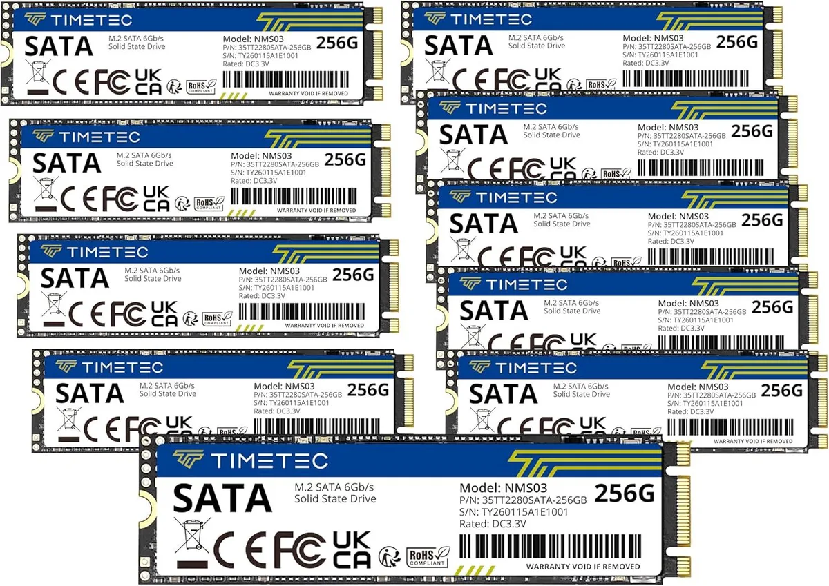 Timetec Timetec 256GBx10 10-pack M.2 2280 SATA internal SSD — product photo