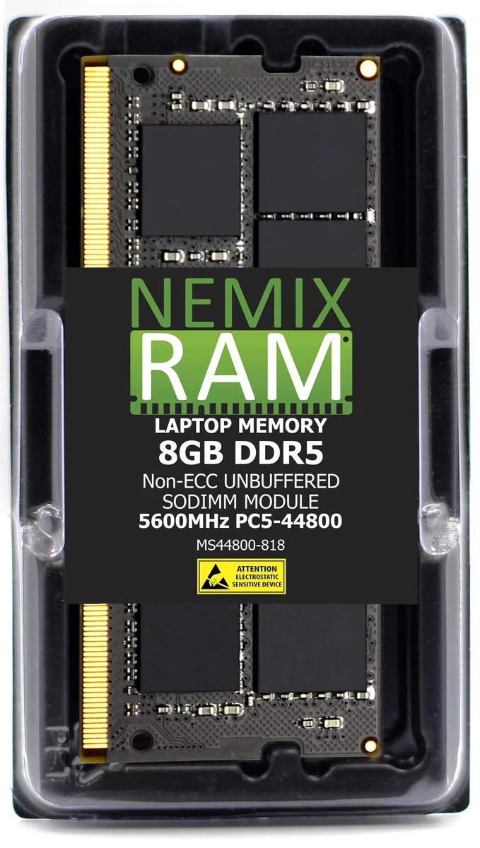 NEMIX RAM NEMIX RAM 8GB DDR5 5600MHz CL46 1.1V 262-PIN SODIMM memory upgrade — product photo