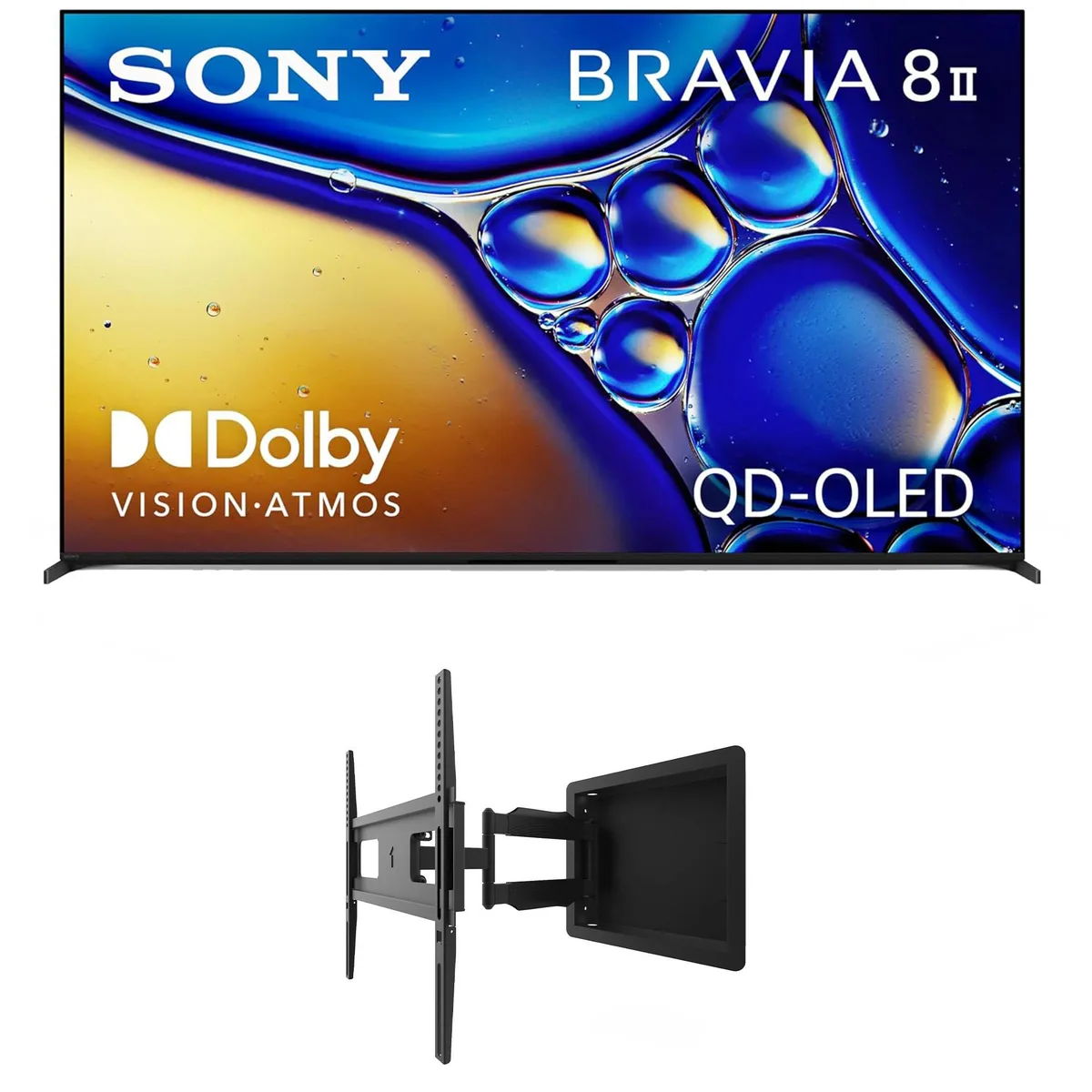 Sony Sony K55XR80M2 55" QD-OLED 4K 120Hz Google TV with Kanto R300 Mount — product photo